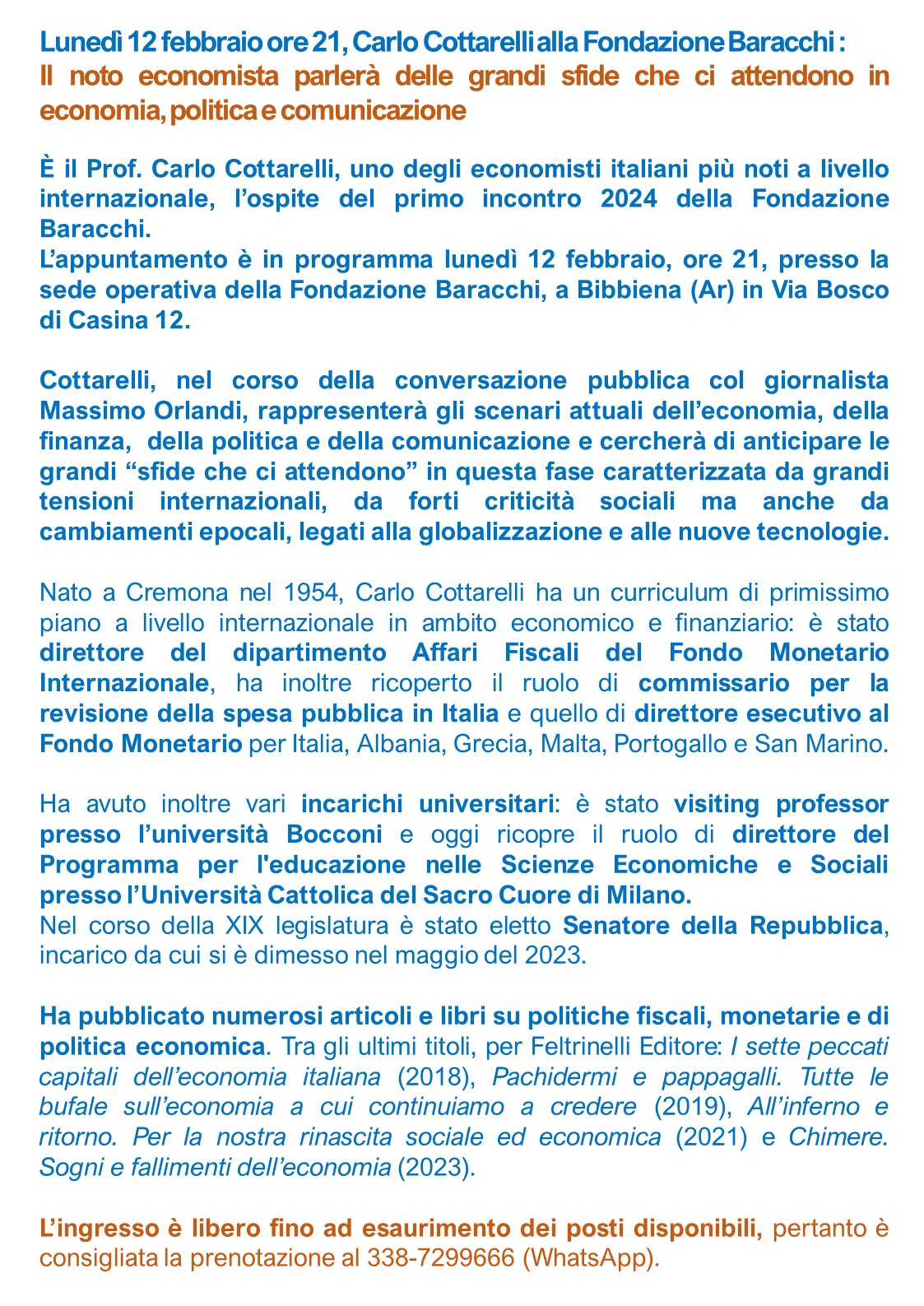 Comunicato Cottarelli 12 febbraio